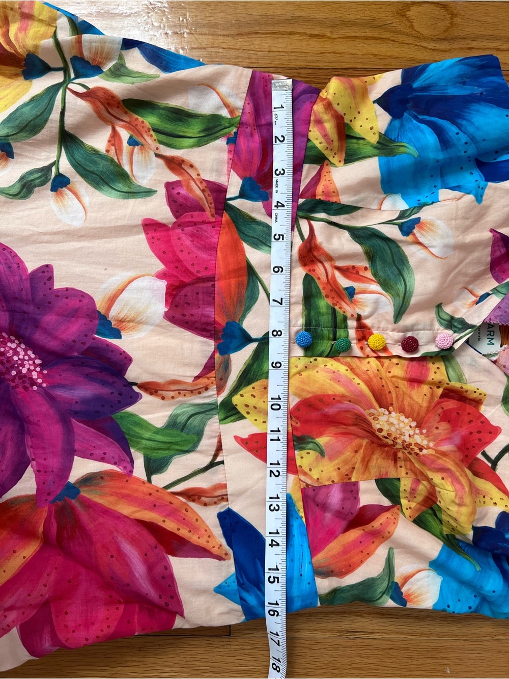 FARM Rio Multicolor Floral Ruffle Midi Dress L - Picture 9 of 16